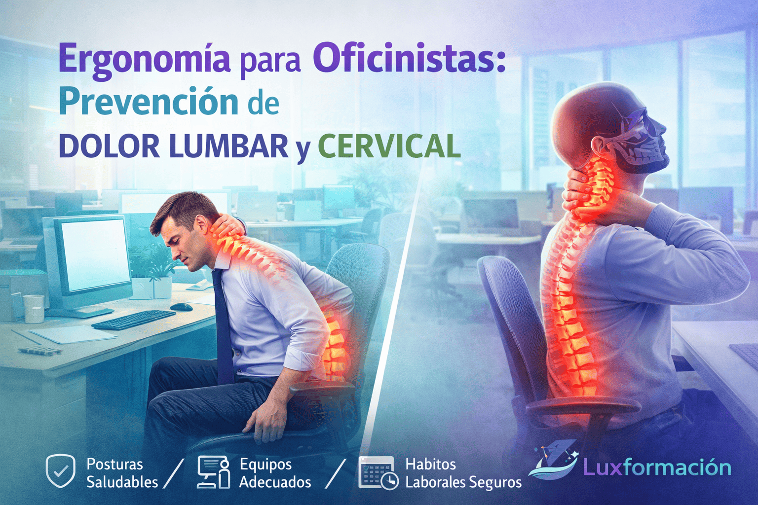 Prevención dolor lumbar y cervical en empresas